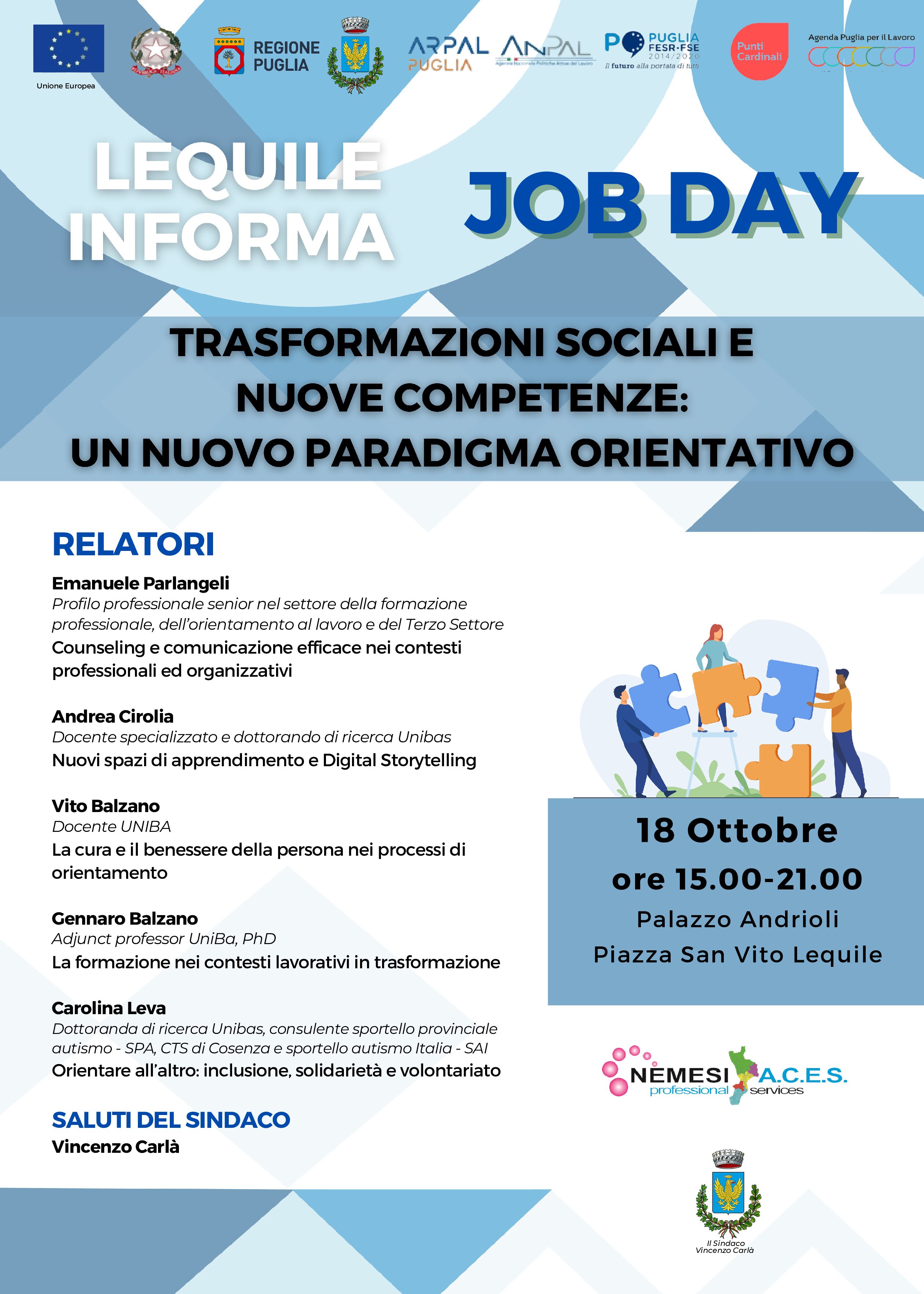 Job day – Trasformazioni Sociali e Competenze:un nuovo paradigma operativo